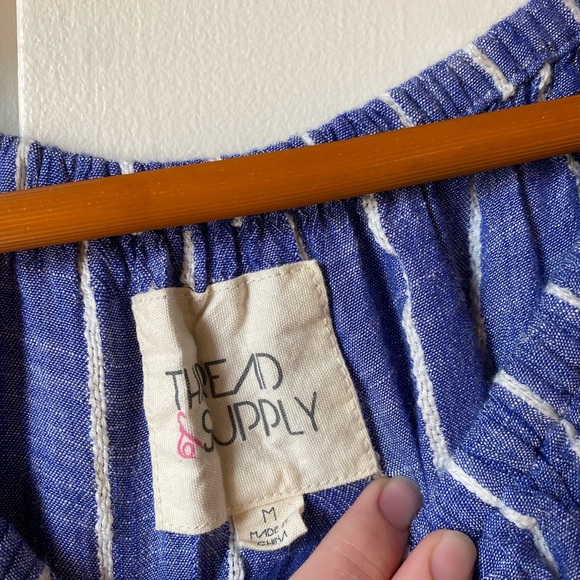 Thread & Supply Cropped Layered Crop Top Medium Summer Three Quarter Sleeve - Picture 6 of 9